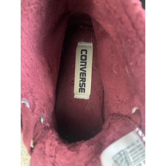 Fleece-Lined Leather Converse Chuck Taylor All Star Hi-Tops Sz 8.5 - Picture 8 of 8